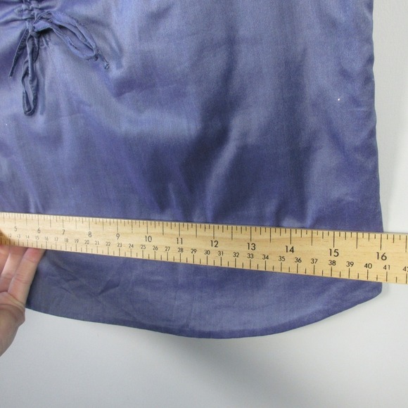 Paul & Joe Sleeveless Top Women 3 Purple Ruched V-Neck Blouse Designer Chic 126 - Picture 9 of 9